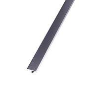 Bande de transition en T en métal pour sols inégaux 2 m de long et 1,5 cm de large, idéale pour les portes en bois stratifié et carrelage