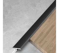 Bande de transition en T pour combler les espaces entre les planchers, bande de finition en T pour planchers, seuils de porte, bande de séparation imperméable(Black,40x7mm/1.57x0.28in)