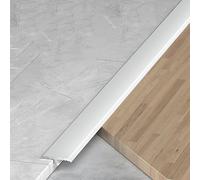 Bande de transition en T pour combler les espaces entre les planchers, bande de finition en T pour planchers, seuils de porte, bande de séparation imperméable(Silver,30x7mm/1.18x0.28in)