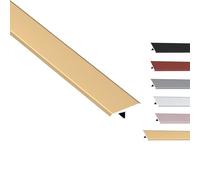 Bande De Transition En T，Seuil De Porte Barre Aluminium, Profilé De Transition Sol, Pour Seuil De Porte Et Séparateurs De Sol, Autocollant Étanche(Gold,3.3x90cm)