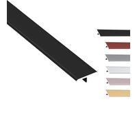 Bande De Transition En T，Seuil De Porte Barre Aluminium, Profilé De Transition Sol, Pour Seuil De Porte Et Séparateurs De Sol, Autocollant Étanche(Noir,3.3x105cm)