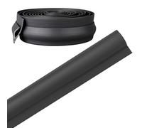 Bande de transition flexible en PVC pour tapis de zone, bande d'emballage de tapis, bande de liaison des bords pour transition de moquette au carrelage, stratifié ou bois, noir, 8 m