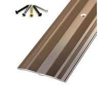 Bande de transition for porte en aluminium Vis incluses Bande de transition for sol en bois et carrelage for des différences de niveau de sol allant jusqu'à 2 cm(Rose Gold,115cm/45in)