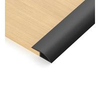 Bande de Transition for Sols, Bandes de Finition Autocollantes, Barre de Seuil en PVC for Différences de Hauteur Inférieures à 10 mm(Black)
