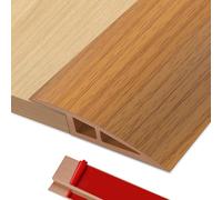 Bande de Transition pour plancher en bois, 1/2m, bande de fermeture des bords, couture au sol, résistant à l'usure, boucle plate en plastique souple, seuil Dge, 1 pièce White maple wood