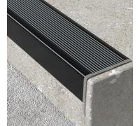 Bande de transition pour sol, Bande auto-adhésive de seuil d'alliage d'aluminium for des escaliers multicolores 753951 de planchers(Black)