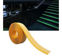 Bande de transition pour sol, Bande de seuil de nez de marche auto-adhésive en PVC, lueur dans l'obscurité, plusieurs tailles multicolores(Yellow,W10cm(4"))