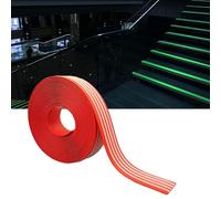 Bande de transition pour sol, Bande de seuil de nez de marche auto-adhésive en PVC, lueur dans l'obscurité, plusieurs tailles multicolores(Red,W5cm(2"))
