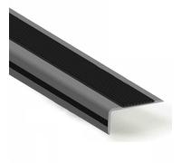 Bande de transition pour sol, Bande de transition auto-adhésive en PVC for nez de marche, multicolore, 50-150cm, for l'intérieur et l'extérieur(Black,L50cm(19 3/4"))