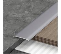 Bande de transition pour sol, Bande de transition de sol en aluminium multicolore, moulure en T, 3,3 cm x 0,9 m/2,7 m, 3 pièces(Grey,3.3cm x 2.7m(90cm*3))