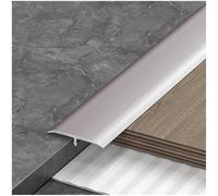 Bande de transition pour sol, Bande de transition de sol en aluminium multicolore, moulure en T, 3,3 cm x 0,9 m/2,7 m, 3 pièces(Light Gray,3.3cm x 2.7m(90cm*3))