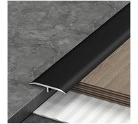 Bande de transition pour sol, Bande de transition de sol en aluminium multicolore, moulure en T, 3,3 cm x 0,9 m/2,7 m, 3 pièces(Black,3.3cm x 2.7m(90cm*3))