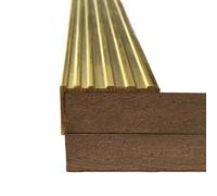 Bande de transition pour sol, Bande de transition de sol en laiton auto-adhésive en forme de L, nez de marche, 1 m de Long, plusieurs tailles(2.5x1.5cm(1"x5/8"))