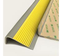 Bande de transition pour sol en PVC, L'équilibre de bord d'escalier dépouille les tailles multiples multicolores for la transition tuile tapis(Yellow,Length 140cm (55.1in))