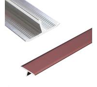 Bande de transition pour sol, La transition en aluminium de plancher dépouille les tailles multiples multicolores de 43mm(Black,W4.3 x L115cm)