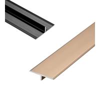 Bande de transition pour sol, La transition en aluminium de plancher dépouille les tailles multiples multicolores de 43mm(Silver,W4.3 x L125cm)