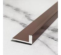 Bande de transition pour sol, Protecteur de bord d'escalier en aluminium auto-adhésif en forme de L, 2.5m, 20-22x8-18mm, 3 pièces multicolores(Rose Gold,WXH: 22 x 15 mm)