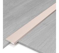 Bande de transition pour sol, Tailles multiples multicolores auto-adhésives en aluminium de bande de transition de seuil plat(Rose Gold,W7cm)