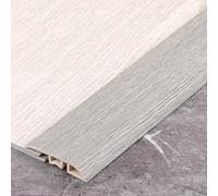 Bande de transition pour sol, Tapis multicolore en PVC et bordure de sol 90 cm x 4,5 cm x 0,3 cm for les espaces de 0,2 à 1 cm.(Light Gray)