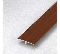Bande de transition profilée en T en PVC pour sols en bois de santal rouge, largeur 36 mm pour ouvertures de porte, seuils de porte, profilés de bord pour sols en bois et carrelage, 36 mm de long