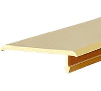 Bande de transition profilée en T pour sols plats, en laiton massif avec surface brossée, seuil de 1 m de long et protection des bords (35 x 10 mm)