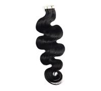 Bande de vague de corps dans les Extensions de cheveux humains, ins lâches noirs naturels for les femmes, colle Invisible Double face Remy dans l'extension de cheveux(24 Inch,20 pcs 50g)