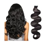 Bande de vague de corps Ins cheveux humains for les femmes noires, extensions de cheveux de trame de peau invisibles ondulées(20 inch,40 pcs)