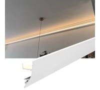 Bande d'éclairage indirecte à montage mural, canal LED en aluminium avec capuchons d'extrémité, diffuseur de salon, 28 m