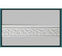 Bande décorative autocollante en mousse 3D de 2 m de long pour plinthes, bordure de fond, garniture imperméable et flexible pour la maison et le bureau (blanc sculpté, 5 cm de large)