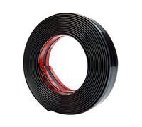 Bande décorative chromée pour voiture - Universelle - En PVC chromé - Protection des bords de fenêtre de voiture - Accessoire de décoration de voiture - Noir - 22 mm x 5 m