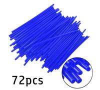 Bande Décorative En Plastique Bleu Pour Rayons De Moto, Couverture De Jante, Adapté Aux Vélos Hors Route, Motocross, 72 Pièces