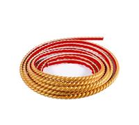 Bande décorative en PVC doré pour bords d'armoire, porte, miroir pour décoration de meubles, cloison sèche, plafond, mur de fond (6 m, 10 mm)