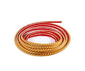 Bande décorative en PVC doré pour bords d'armoire, porte, miroir pour décoration de meubles, cloison sèche, plafond, mur de fond (6 m, 10 mm)