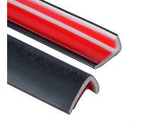 Bande décorative en PVC pour bordure 12,5 mm x 7,5 mm x avec dos pour porte d'armoire, table, coin de protection et amélioration de la maison, finition dorée (noir)
