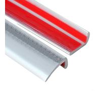 Bande décorative en PVC pour bordure 12,5 mm x 7,5 mm x avec dos pour porte d'armoire, table, coin de protection et amélioration de la maison, finition dorée (argent)