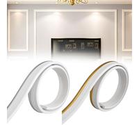 Bande décorative en PVC pour panneaux muraux, longueur 4 m avec ruban adhésif au dos, finition givrée pour arrière-plans TV et miroirs