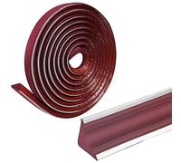 Bande décorative flexible autocollante en PVC - 5 m - Triangle - Pour bords de plafond - Pour bords muraux, joints d'armoire - 38 x 26 mm (bordeaux avec argent)