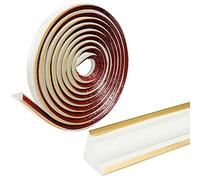 Bande décorative flexible autocollante en PVC - 5 m - Triangle - Pour bords de plafond - Pour bords muraux, joints d'armoire - 38 x 26 mm (opaline avec doré)