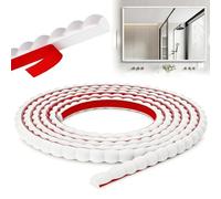 Bande décorative flexible autocollante en PVC pour bords de cadre de miroir, lignes de nettoyage, lignes de plafond, armoires de meubles (blanc, 10 mm de large, 3 m de long)