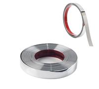 Bande décorative, Moulures autocollantes, Moulure Décorative Flexible à Décoller et à Coller, Garniture Autocollante Flexible Pour Cheminées, Cadres de Miroir, Murs, Plafonds, Sols, Carrelages (Argent