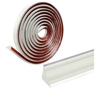 Bande décorative murale, Self-Adhesive Wall Inner Corner Trim, Quadrant Trim, Multicolor, 2/5m, Home Decoration(White Silver Edge,5m)