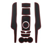 Bande Décorative Tapis Antidérapant En Silicone Pour Rainures Portière Voiture Pour Ford Pour Fiesta 2008-2015 Pour Berline Pour Hayon(Rouge)