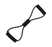 Bande D'entraînement Multifonctionnelle en TPE à Haute élasticité pour l'exercice, la Mise en Forme du Corps et la Tonification Musculaire avec Poignée en Mousse (Black)