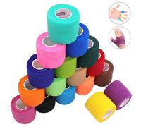 Bande d'enveloppe athlétique colorée, 18 couleurs, bandes élastiques auto-adhésives, protection sportive pour genou, doigt, cheville, paume, animal de compagnie Vert lac