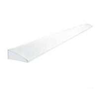 Bande d'escalade en pente pour robot balayeur - Rampe de seuil en silicone flexible, bande de rétention d'eau pour transitions de porte, tapis antidérapant de salle de bain (1 m, gris) (blanc)
