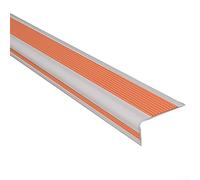 Bande d'escalier en PVC en forme de L pour améliorer l'adhérence de la surface sur les bords des marches sans altérer l'esthétique des escaliers (orange)