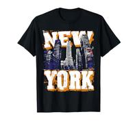 Bande dessinée de Graffiti rétro Vintage New York Skyline Punk Grunge T-Shirt