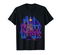 Bande dessinée de Graffiti rétro Vintage New York Skyline Punk Grunge T-Shirt