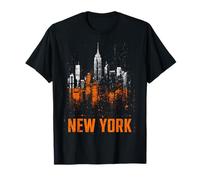 Bande dessinée de Graffiti rétro Vintage New York Skyline Punk Grunge T-Shirt