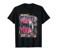 Bande dessinée de Graffiti rétro Vintage New York Skyline Punk Grunge T-Shirt